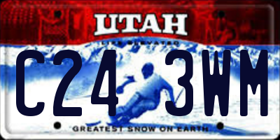 UT license plate C243WM