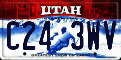 UT license plate C243WV