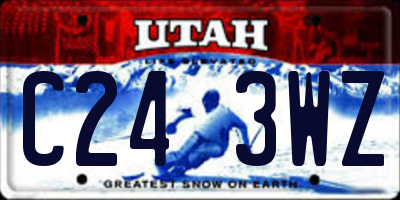 UT license plate C243WZ