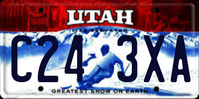 UT license plate C243XA