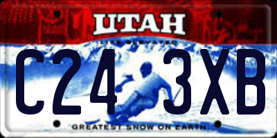 UT license plate C243XB