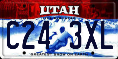 UT license plate C243XL