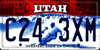 UT license plate C243XM