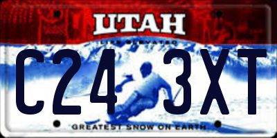 UT license plate C243XT