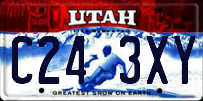 UT license plate C243XY