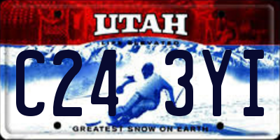 UT license plate C243YI
