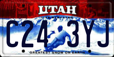 UT license plate C243YJ