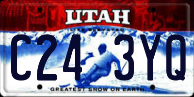 UT license plate C243YQ