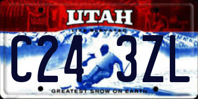 UT license plate C243ZL
