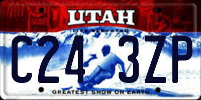 UT license plate C243ZP