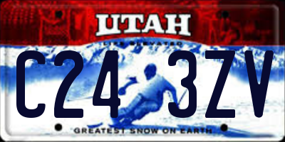 UT license plate C243ZV
