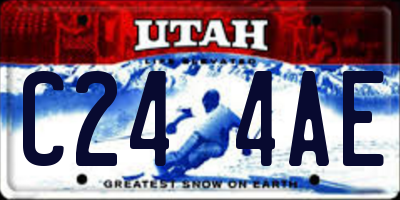 UT license plate C244AE