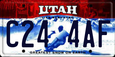 UT license plate C244AF