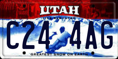 UT license plate C244AG