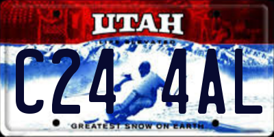 UT license plate C244AL
