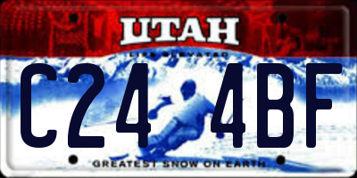 UT license plate C244BF