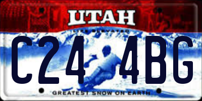 UT license plate C244BG