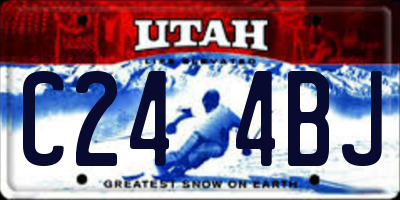 UT license plate C244BJ