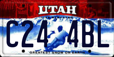 UT license plate C244BL