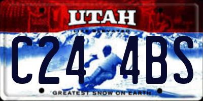 UT license plate C244BS