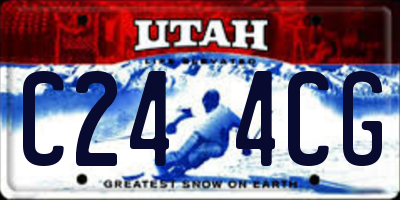 UT license plate C244CG