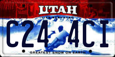 UT license plate C244CI