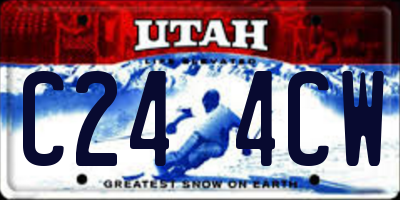 UT license plate C244CW