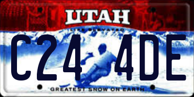 UT license plate C244DE