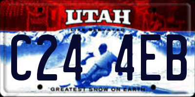 UT license plate C244EB