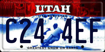 UT license plate C244EF