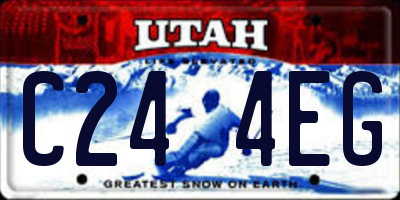 UT license plate C244EG