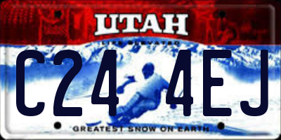 UT license plate C244EJ