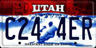 UT license plate C244ER