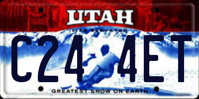 UT license plate C244ET