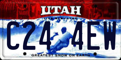 UT license plate C244EW