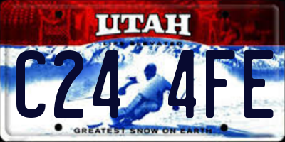 UT license plate C244FE
