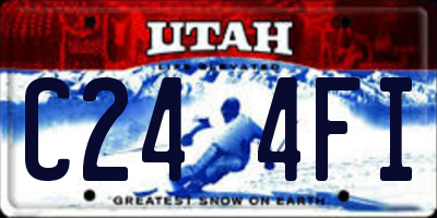 UT license plate C244FI