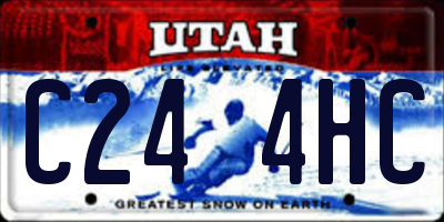 UT license plate C244HC