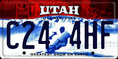 UT license plate C244HF