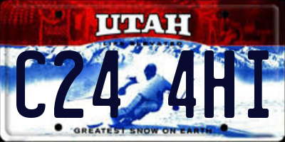 UT license plate C244HI