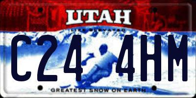 UT license plate C244HM