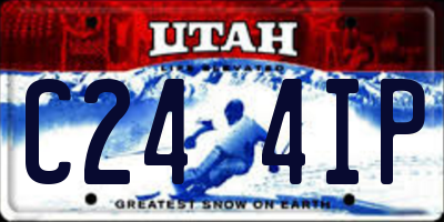 UT license plate C244IP