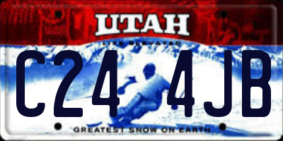 UT license plate C244JB