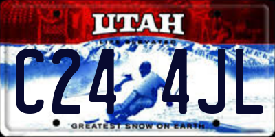 UT license plate C244JL