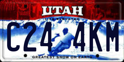UT license plate C244KM