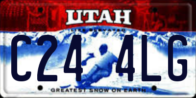 UT license plate C244LG