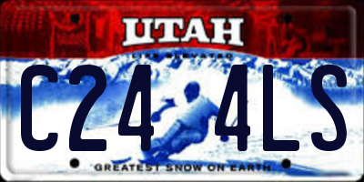 UT license plate C244LS