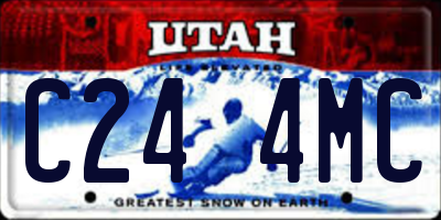 UT license plate C244MC