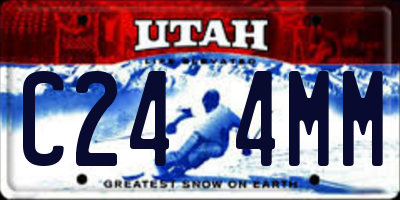 UT license plate C244MM
