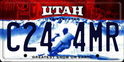 UT license plate C244MR